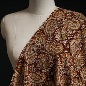 Pedana block print natural dyed cotton kalamkari fabric 05