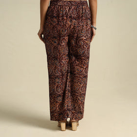 Maroon Pedana Block Print Cotton Kalamkari Palazzo