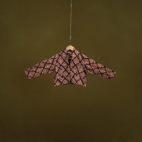 Pedana cotton natural dyed kalamkari readymade blouse 08