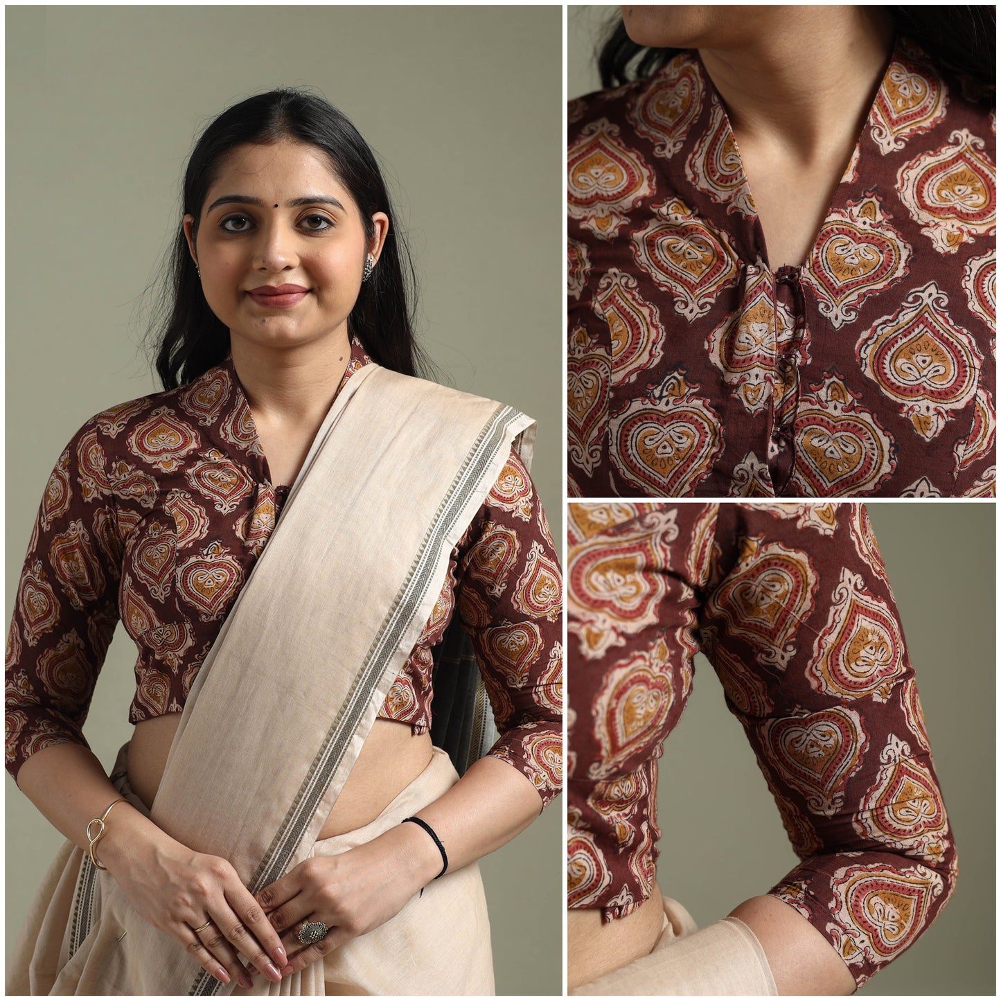 Maroon - pedana hand block print cotton natural dyed