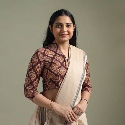 Maroon - pedana hand block print cotton natural dyed
