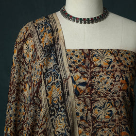 Pedana hand block print natural dyed cotton kalamkari 2pc