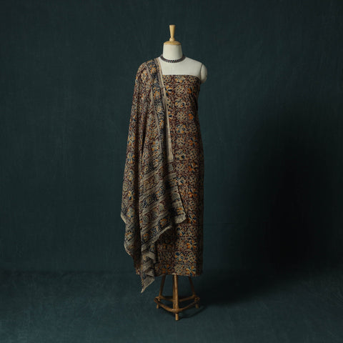 Pedana hand block print natural dyed cotton kalamkari 2pc