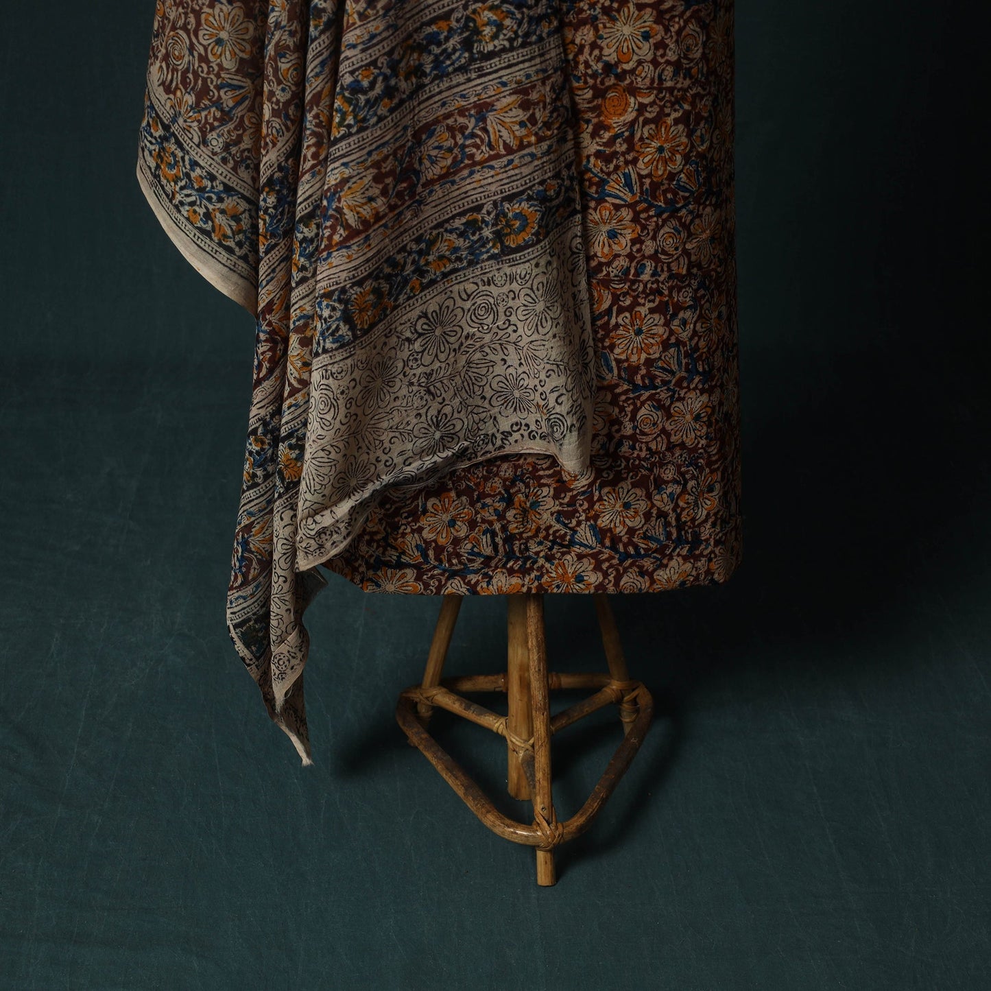Pedana hand block print natural dyed cotton kalamkari 2pc
