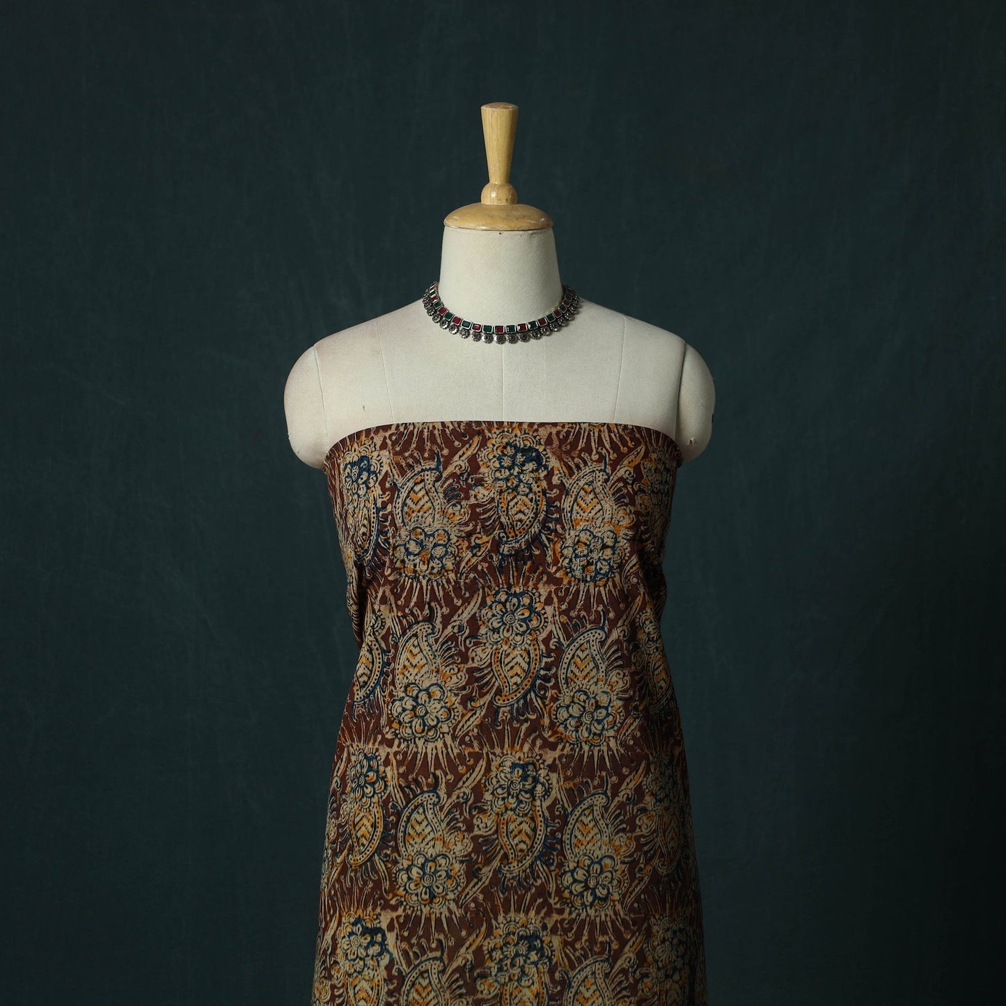 Pedana hand block print natural dyed cotton kalamkari 2pc