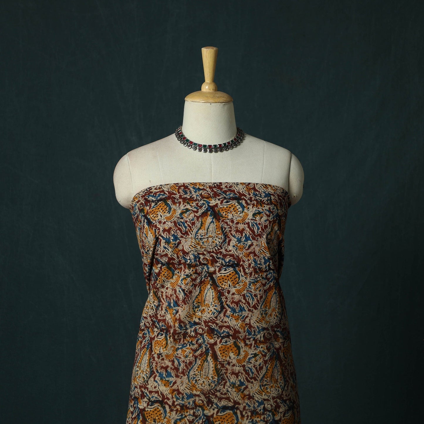 Pedana hand block print natural dyed cotton kalamkari 2pc