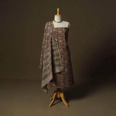 Pedana hand block print natural dyed cotton kalamkari 2pc