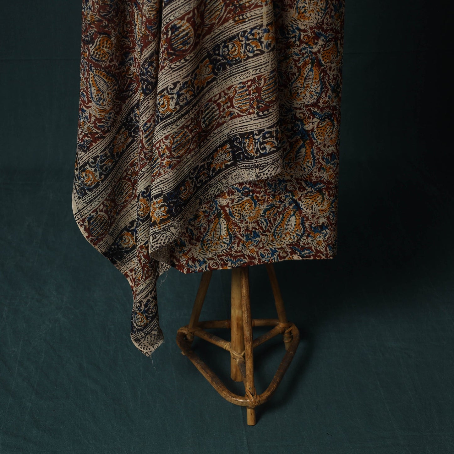 Pedana hand block print natural dyed cotton kalamkari 2pc