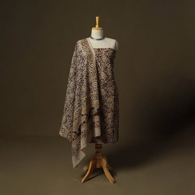 Pedana hand block print natural dyed cotton kalamkari 2pc