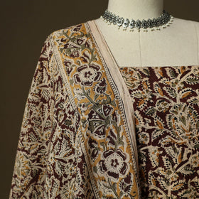 Pedana hand block print natural dyed cotton kalamkari 2pc