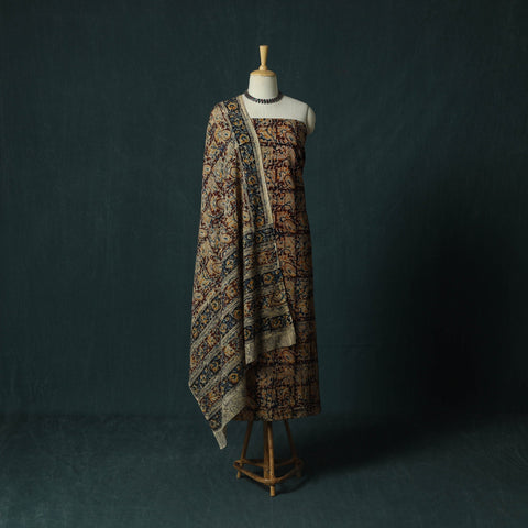 Pedana hand block print natural dyed cotton kalamkari 2pc