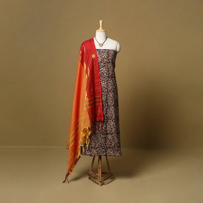 Pedana kalamkari cotton 2pc unstitched dress material