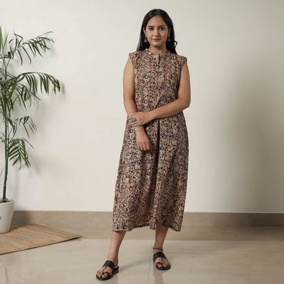  Pedana Kalamkari Block Printed Cotton Dress 15 