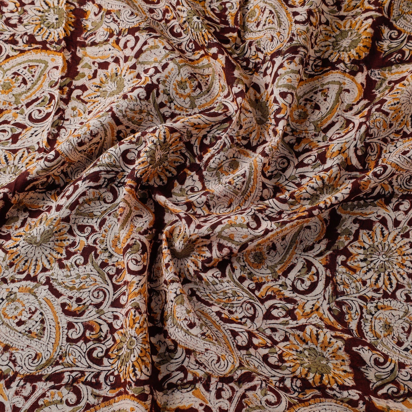 Pedana Kalamkari Block Printed Mul Cotton Fabric 