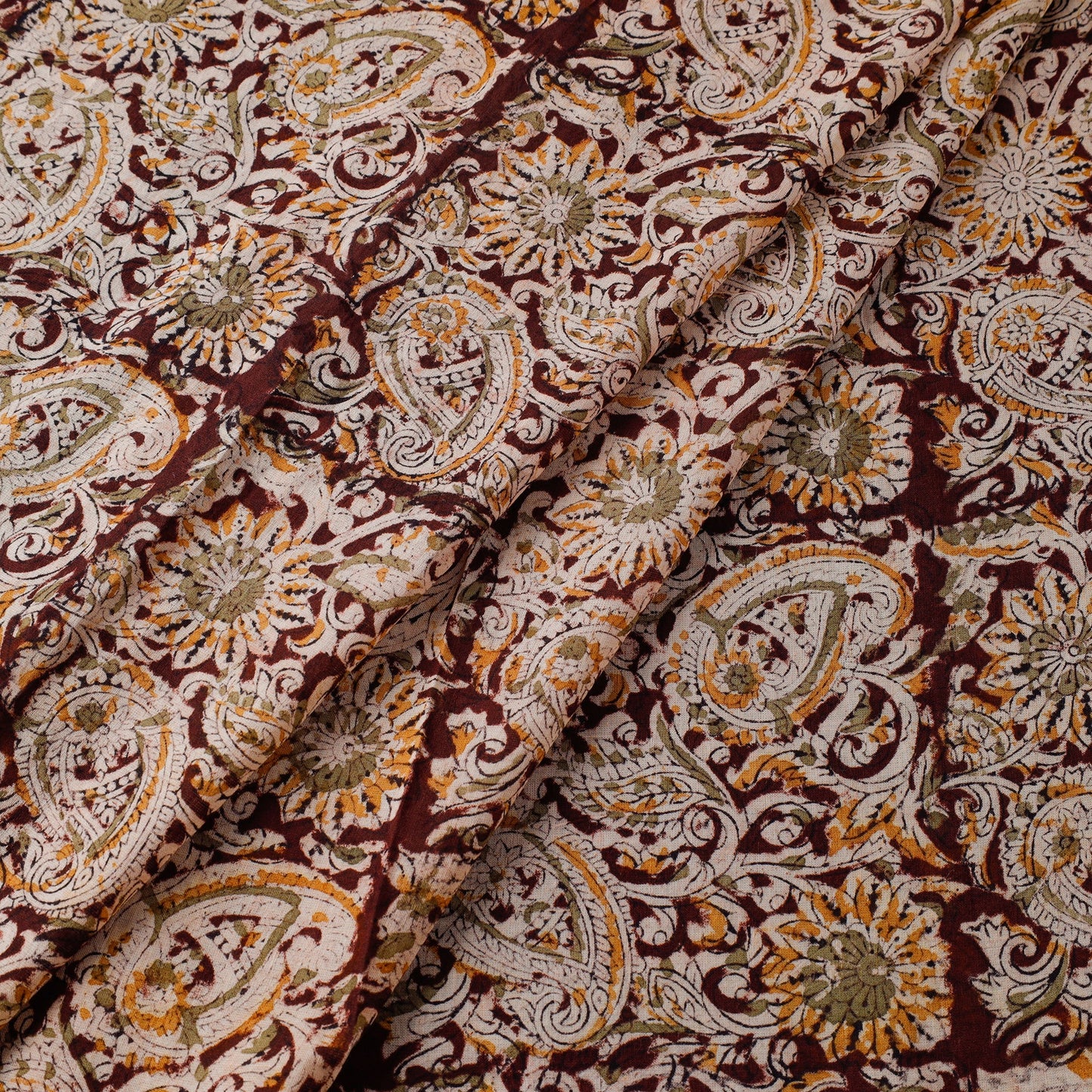  Pedana Kalamkari Block Printed Mul Cotton Fabric 