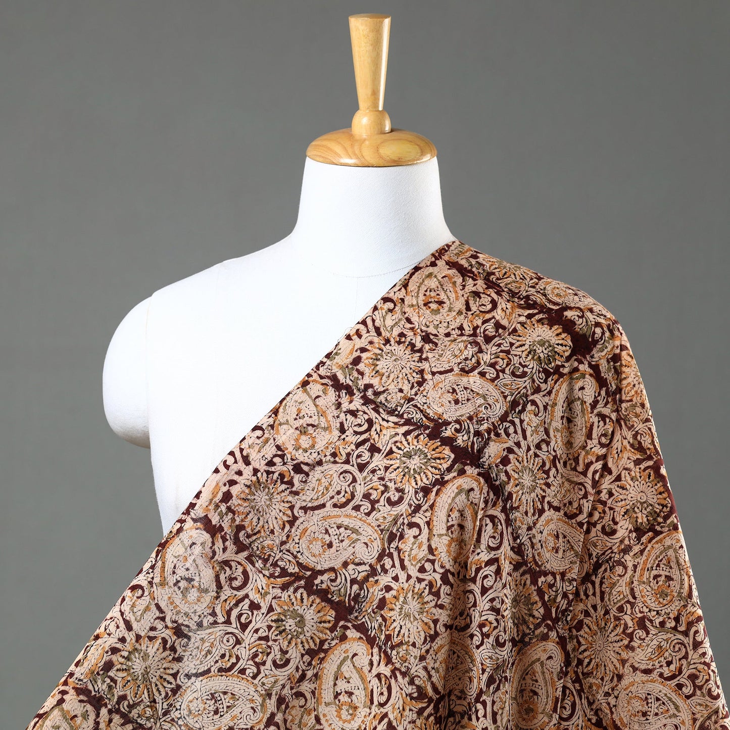  Pedana Kalamkari Block Printed Mul Cotton Fabric 