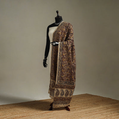 Pedana natural dyed cotton kalamkari dupatta 01