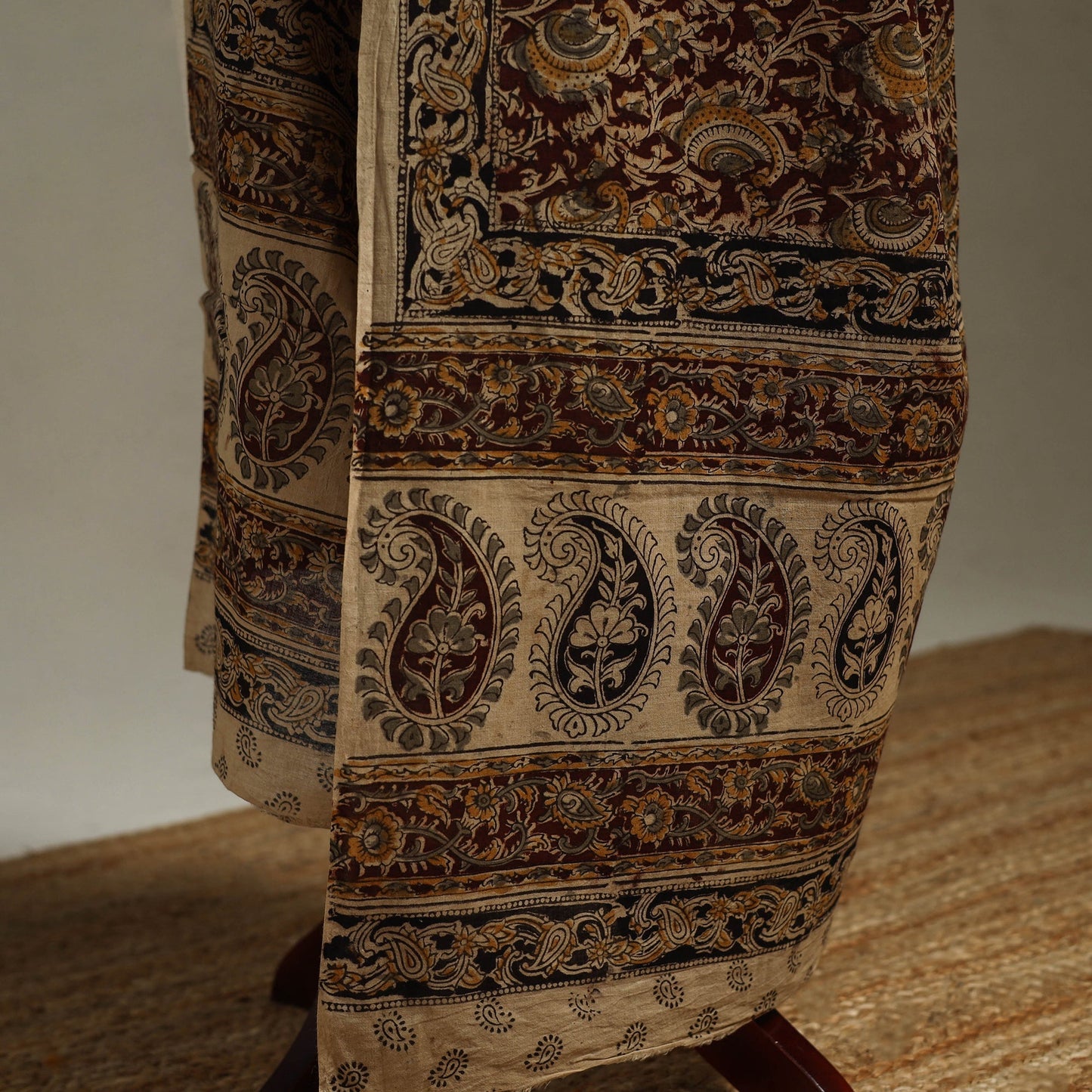 Pedana natural dyed cotton kalamkari dupatta 01