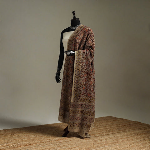 Pedana natural dyed cotton kalamkari dupatta 04