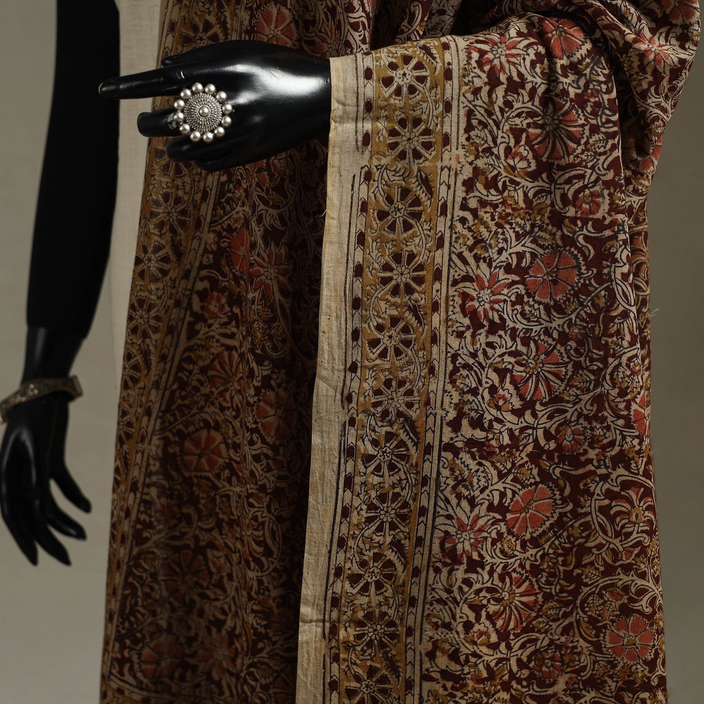 Pedana natural dyed cotton kalamkari dupatta 04