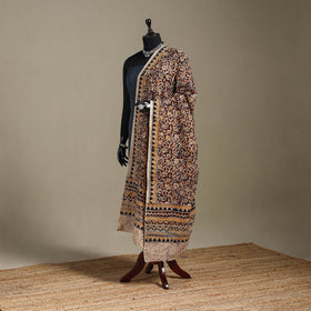 Maroon - pedana natural dyed cotton kalamkari dupatta 08