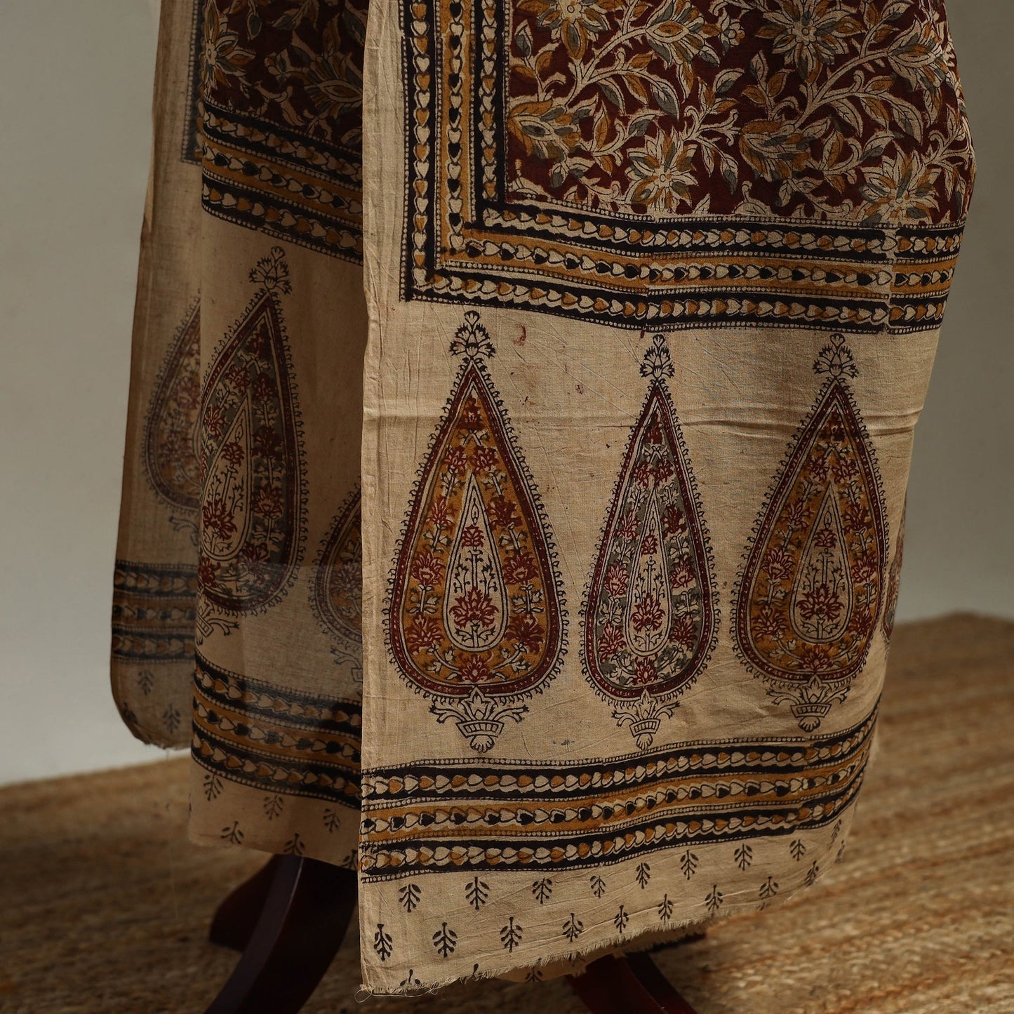 Pedana natural dyed cotton kalamkari dupatta 11