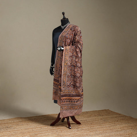 Maroon - pedana natural dyed cotton kalamkari dupatta 27