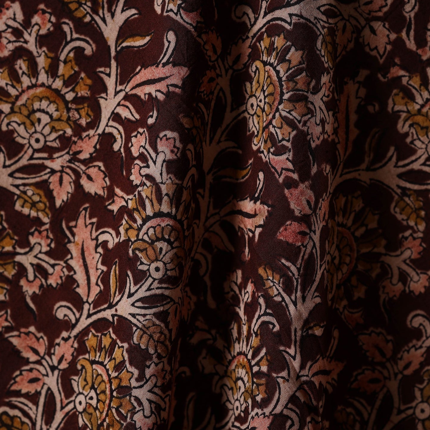 Pedana natural dyed cotton kalamkari fabric 10 - handcrafted