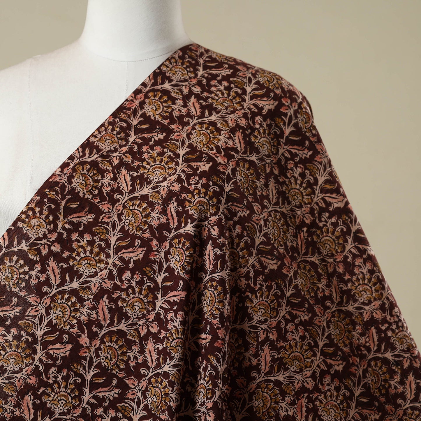 Pedana natural dyed cotton kalamkari fabric 10 - handcrafted