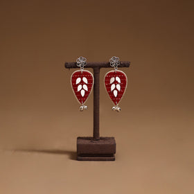 Pihu mirror & ghungroo work gs fabart handmade earrings