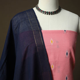Jacquard cotton 2pc unstitched dress material kurta set 47