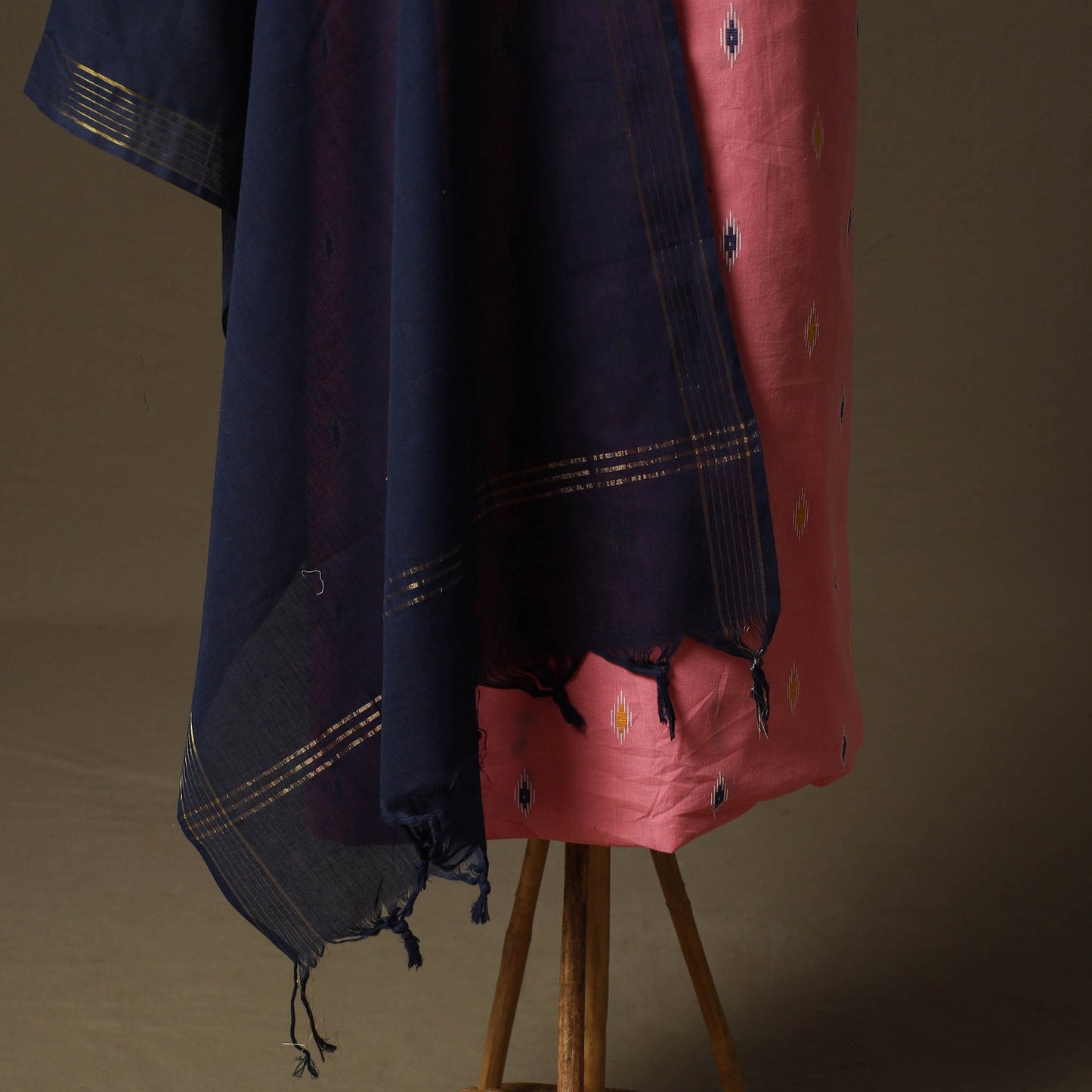 Jacquard cotton 2pc unstitched dress material kurta set 47