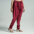 Maroon - pink - plain dyed cotton ankle length churidar
