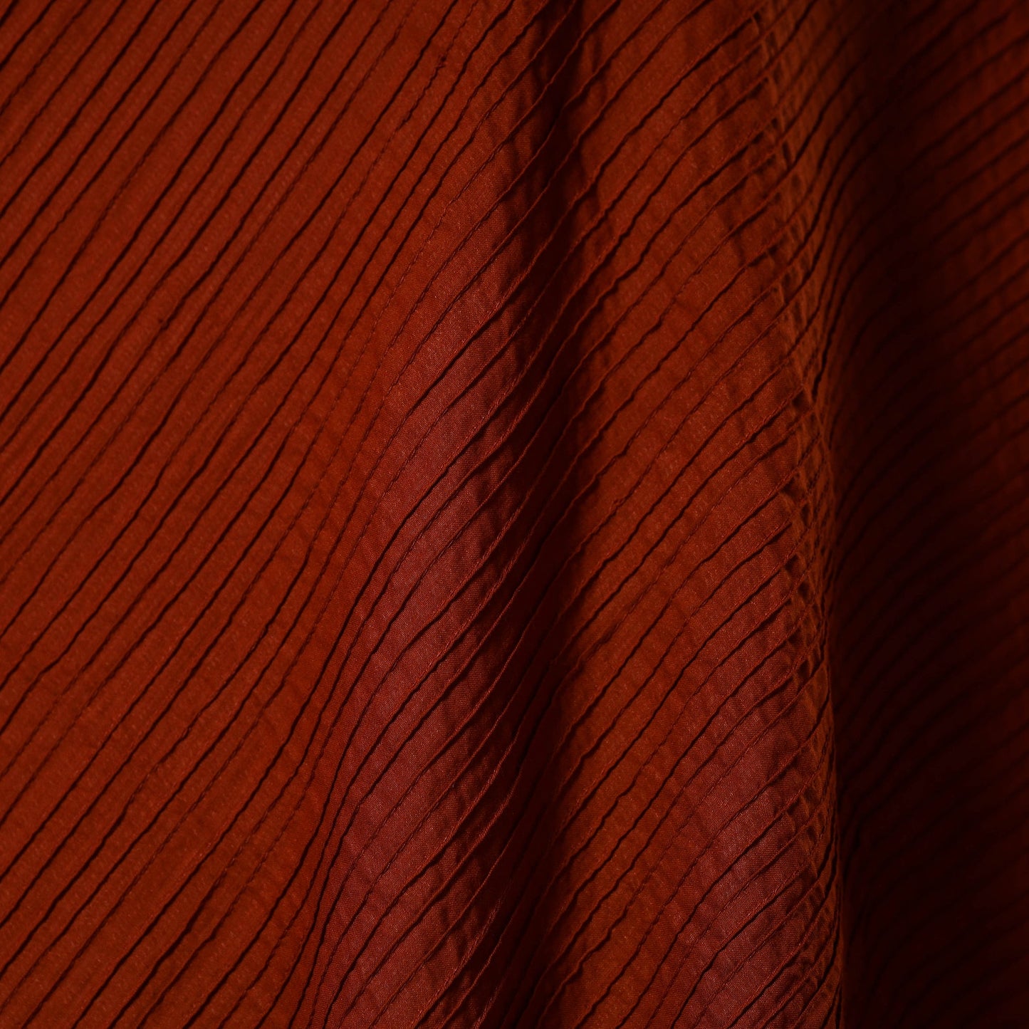 Maroon - pintuck plain cotton fabric 11 - handcrafted