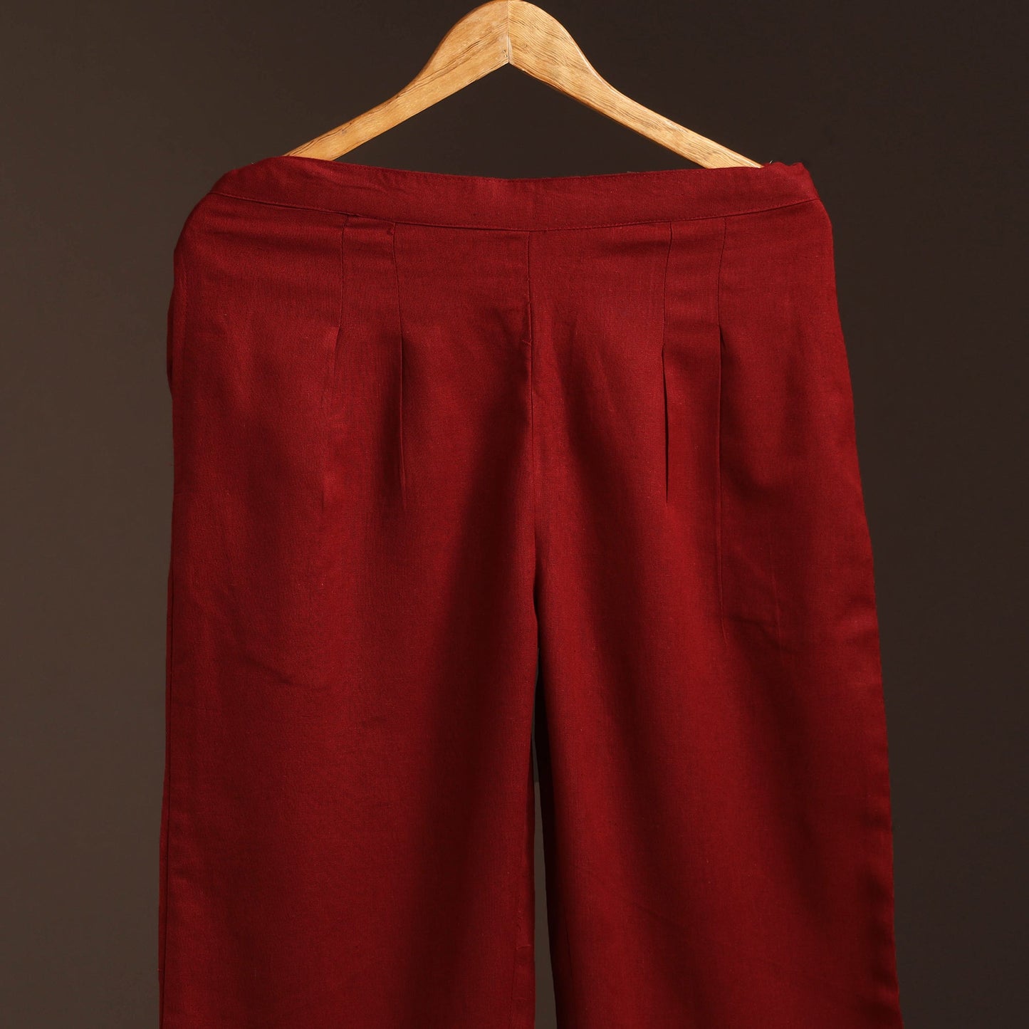 Maroon - plain flex cotton elasticated palazzo 07