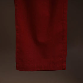 Maroon - plain flex cotton elasticated palazzo 07
