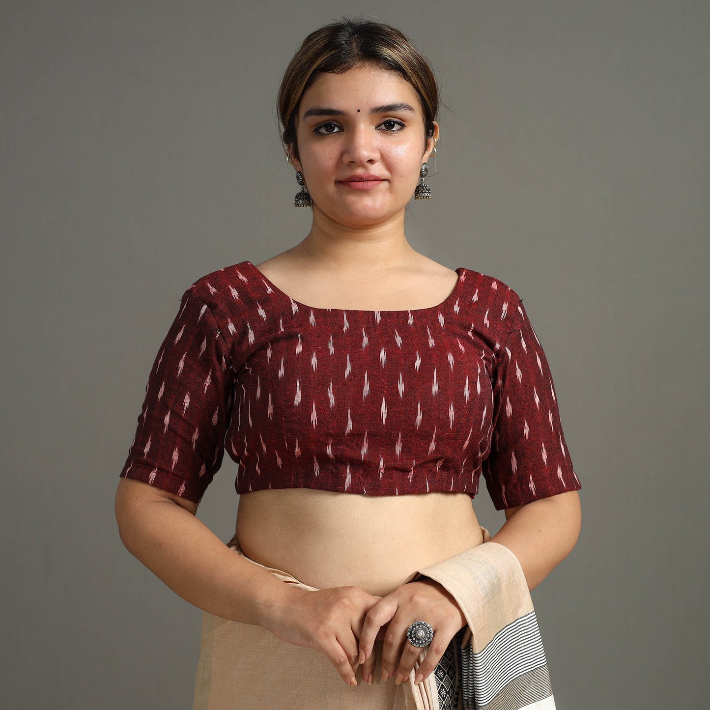 Buy Pochampally Cotton Ikat Blouse Online in India