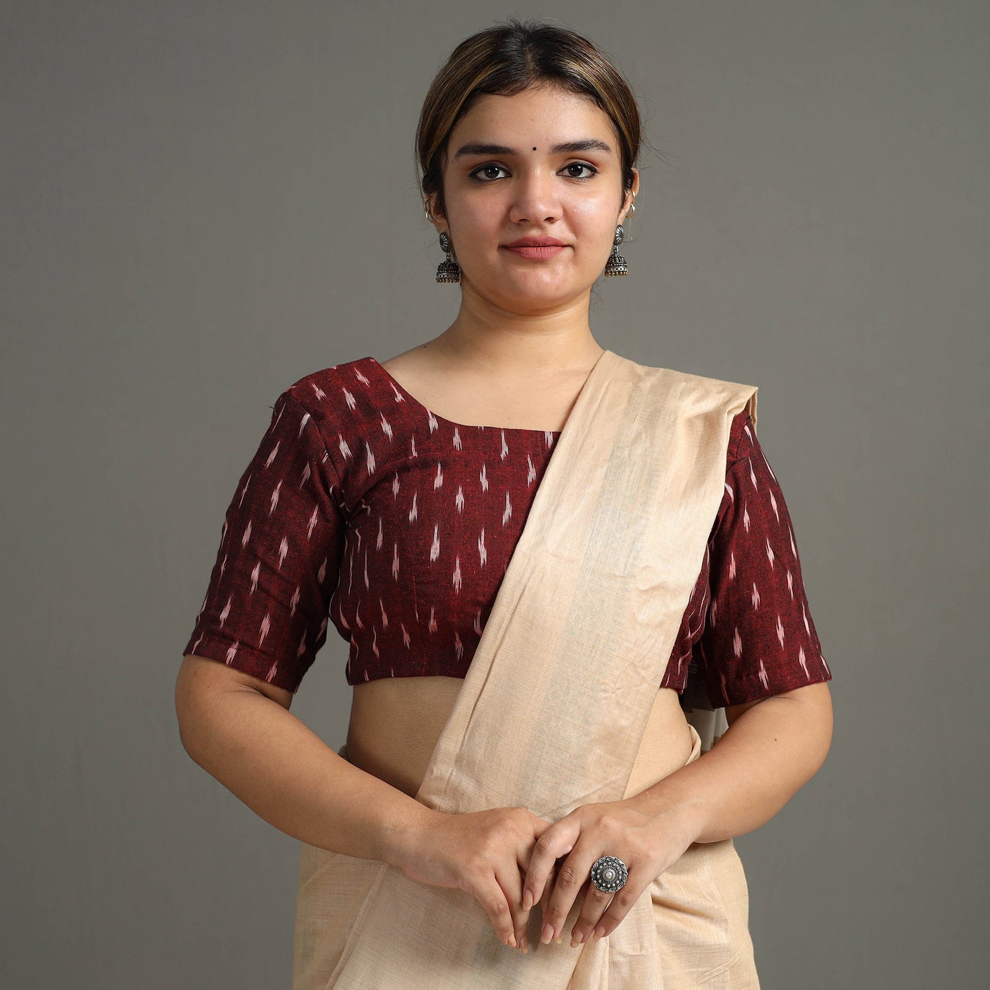 Buy Pochampally Cotton Ikat Blouse Online in India