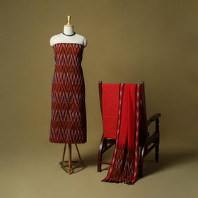 Pochampally ikat 3pc cotton unstitched dress material 48