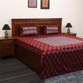 Pochampally ikat with bagh patch cotton bedsheet set 10