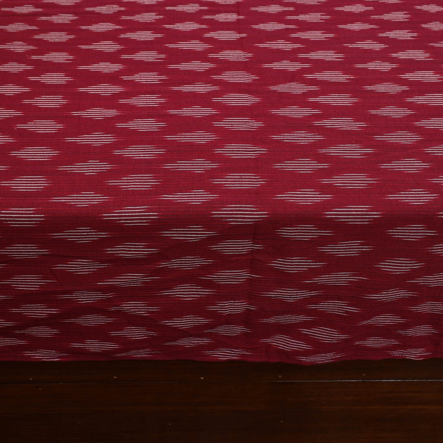 Maroon Pochampally Ikat with Bagh Patch Cotton Bedsheet Set