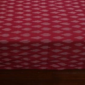 Maroon Pochampally Ikat with Bagh Patch Cotton Bedsheet Set
