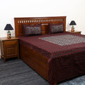 Buy Pochampally Ikat with Bagru Patch Cotton Bedsheet Set 