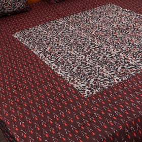 Buy Pochampally Ikat with Bagru Patch Cotton Bedsheet Set 