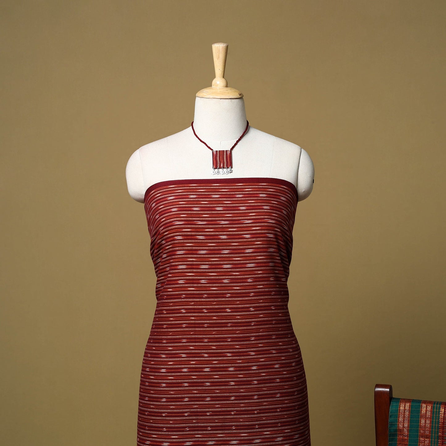 Pochampally ikat cotton 2pc unstitched dress material