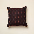 Maroon Pochampally Ikat Cotton Cushion Cover (16 x 16 in) 04