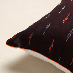 Maroon Pochampally Ikat Cotton Cushion Cover (16 x 16 in) 04