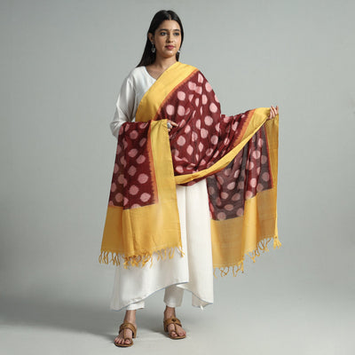  Pochampally Ikat Cotton Handloom Dupatta 44 