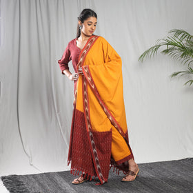 Buy Pochampally Ikat Weave Cotton Kurta with Palazzo & Dupatta Set Online l iTokri.com