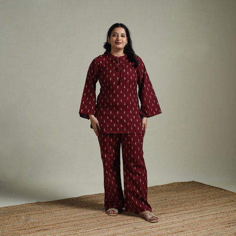 Pochampally ikat cotton co-ord set for women 19